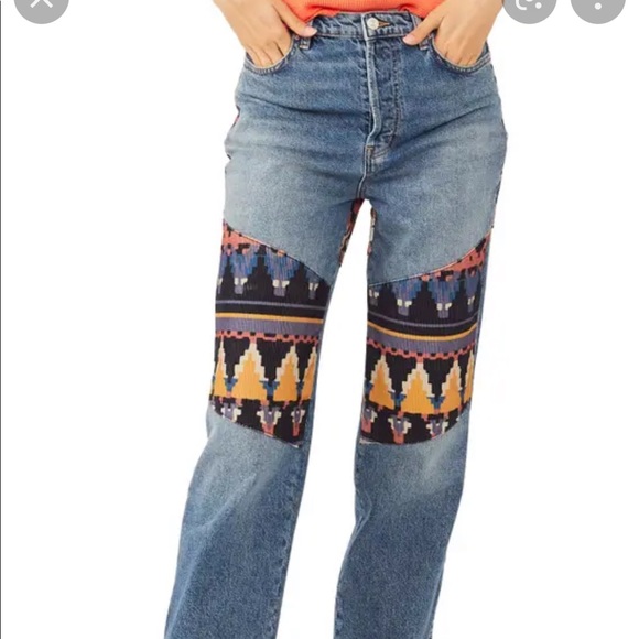 NWOT We the Free Rocky Mountain Straight Leg High Rise Button Fly Jeans Size 27 - Picture 2 of 16